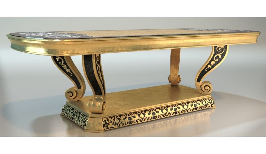 Dining Tables Spectacular dining tabl with mother of pearl inlay and exquisite marquetry work.