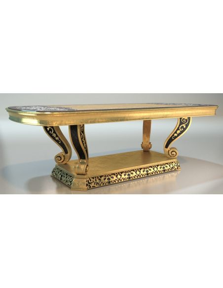 Dining Tables Spectacular dining tabl with mother of pearl inlay and exquisite marquetry work.