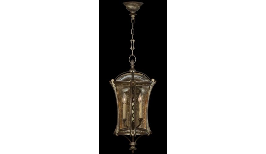 Lighting Lantern in an aged antique gold finish
