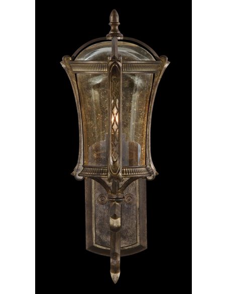 Petite wall mount in an aged antique gold finish