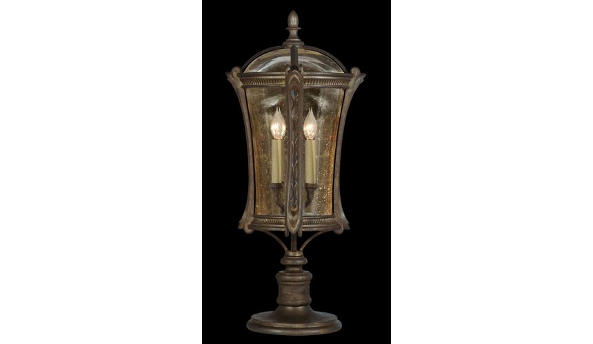 Lighting Pier mount in an aged antique gold finish