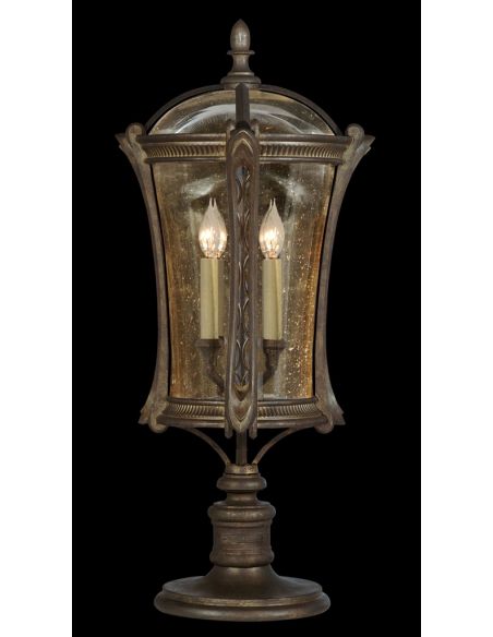 Pier mount in an aged antique gold finish