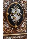 Breakfronts & China Cabinets 11 Venetian style large display case. Mother of pearl flower inlays.