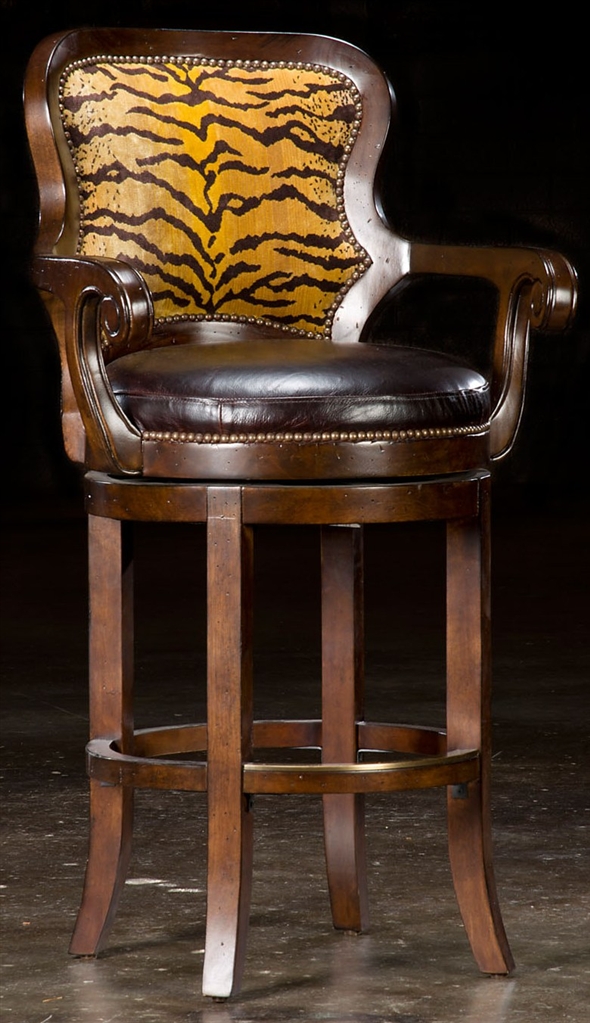 Luxury Leather & Upholstered Furniture Tiger bar stool. 69