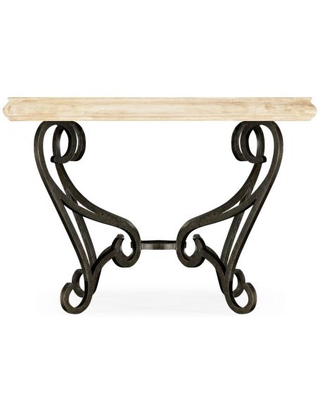 Coffee Tables Decorative glass top table with wrought iron base