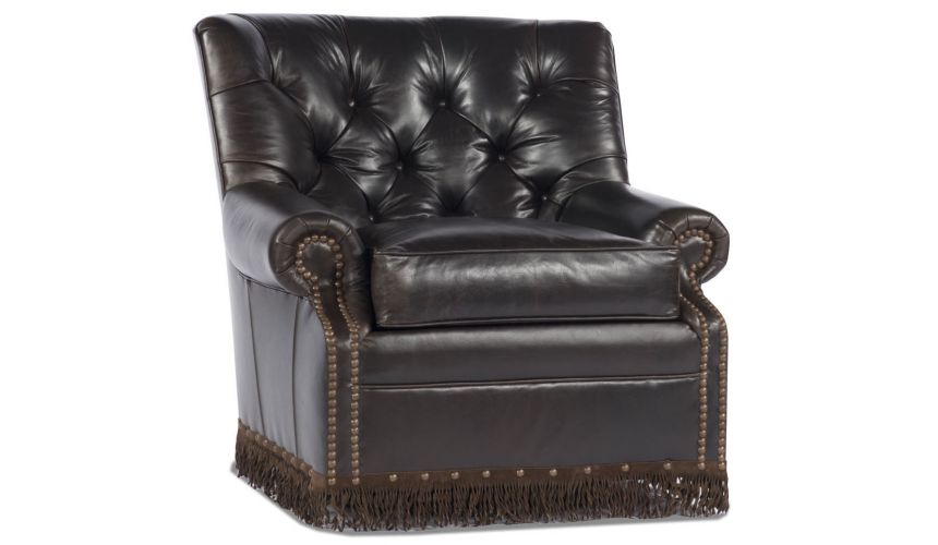 MOTION SEATING - Recliners, Swivels, Rockers Leather Tufted Glider