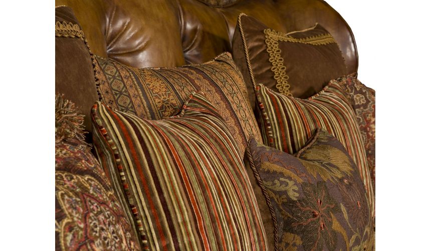 SOFA, COUCH & LOVESEAT Tufted Nail Head Curved Sofa