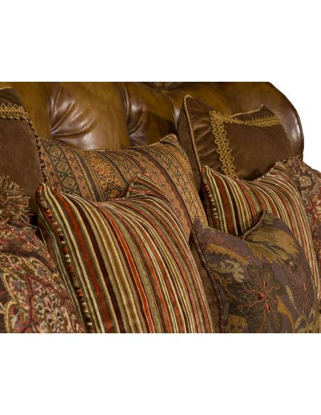 SOFA, COUCH & LOVESEAT Tufted Nail Head Curved Sofa