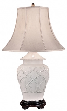 Decorative Accessories Pale White Tuscan Styled Lamp