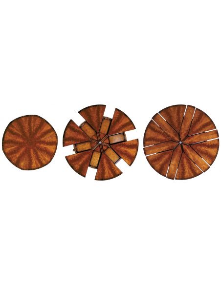 Dining Tables Circular extending mahogany dining table.