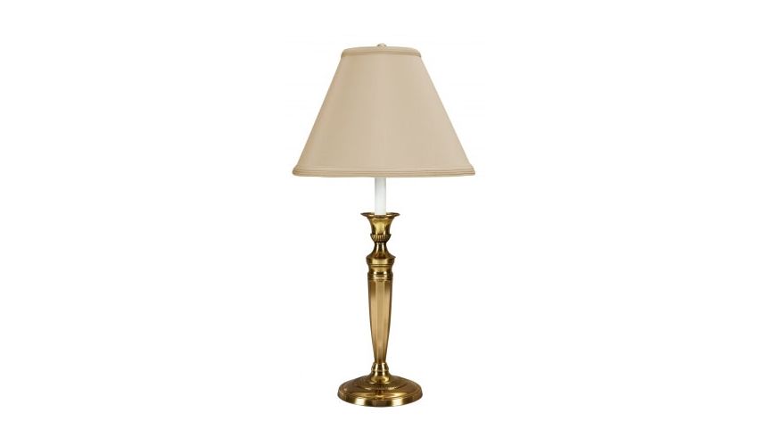 Decorative Accessories Faceted Candlestick Brass Table Lamp