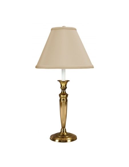 Faceted Candlestick Brass Table Lamp