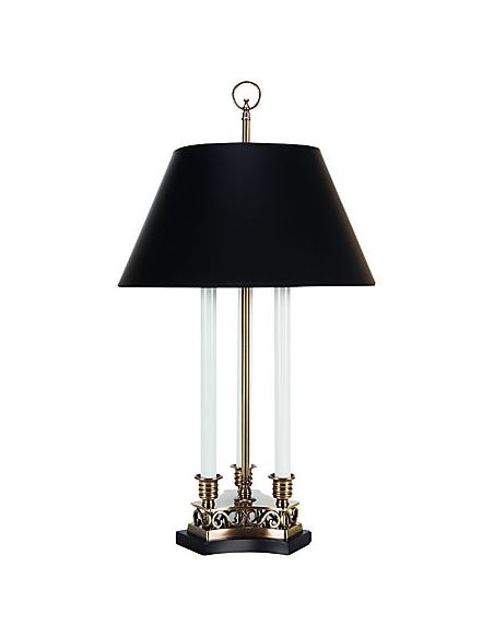 Triple Candlestick Brass Table Lamp