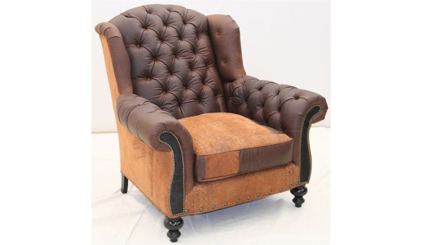 Tufted leather chair