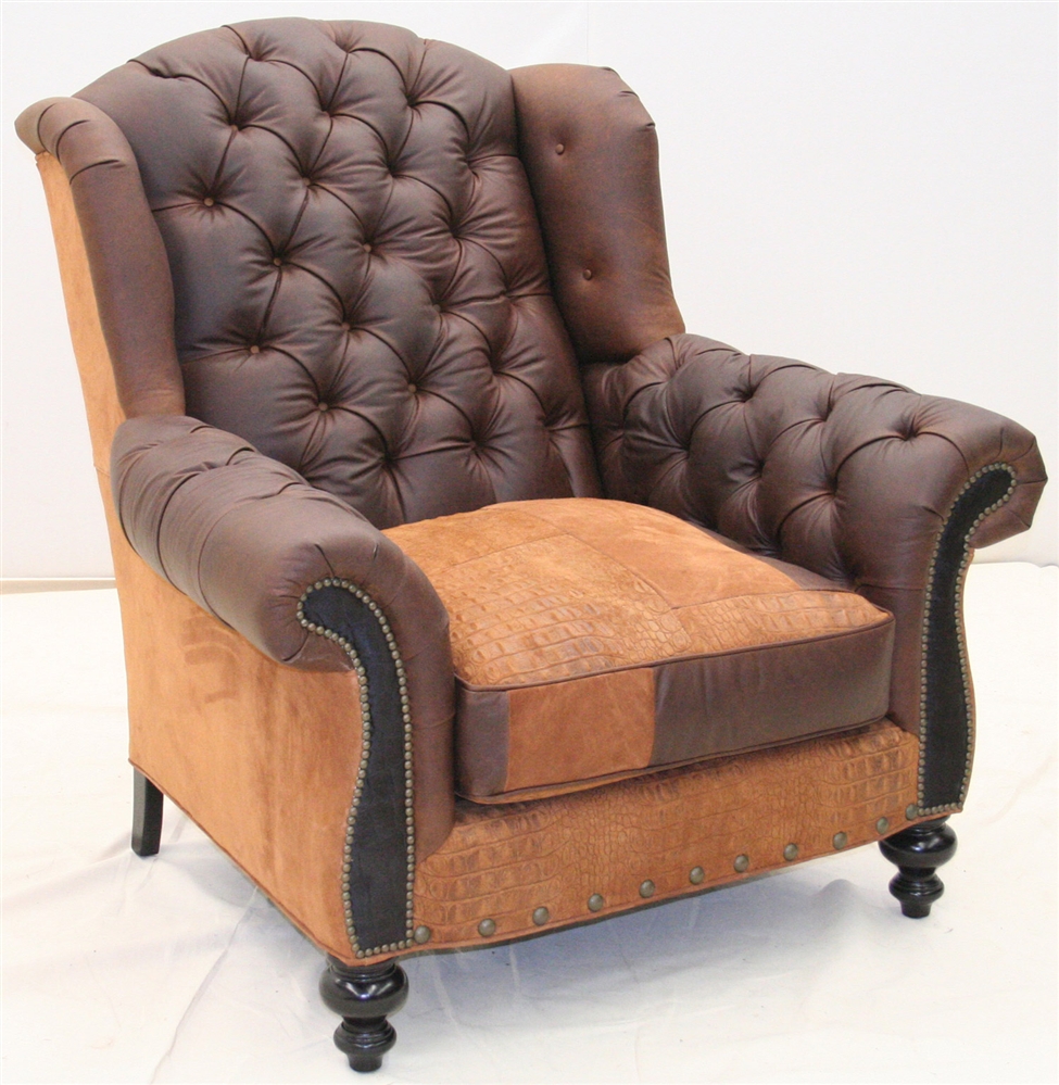 Tufted leather chair