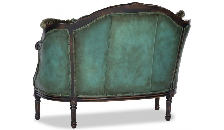 Luxury Leather & Upholstered Furniture Seat-Cushion Oversized Arm Chair