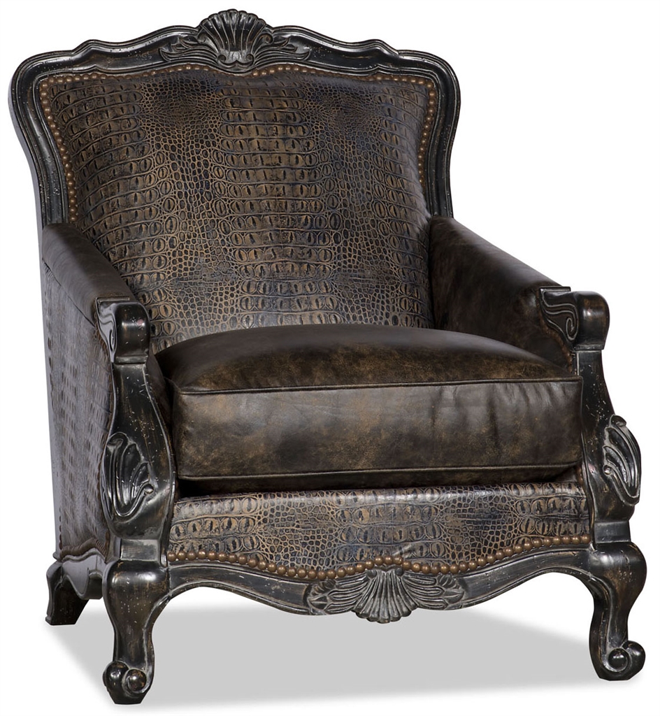 Luxury Leather & Upholstered Furniture Nail Head Arm Chair
