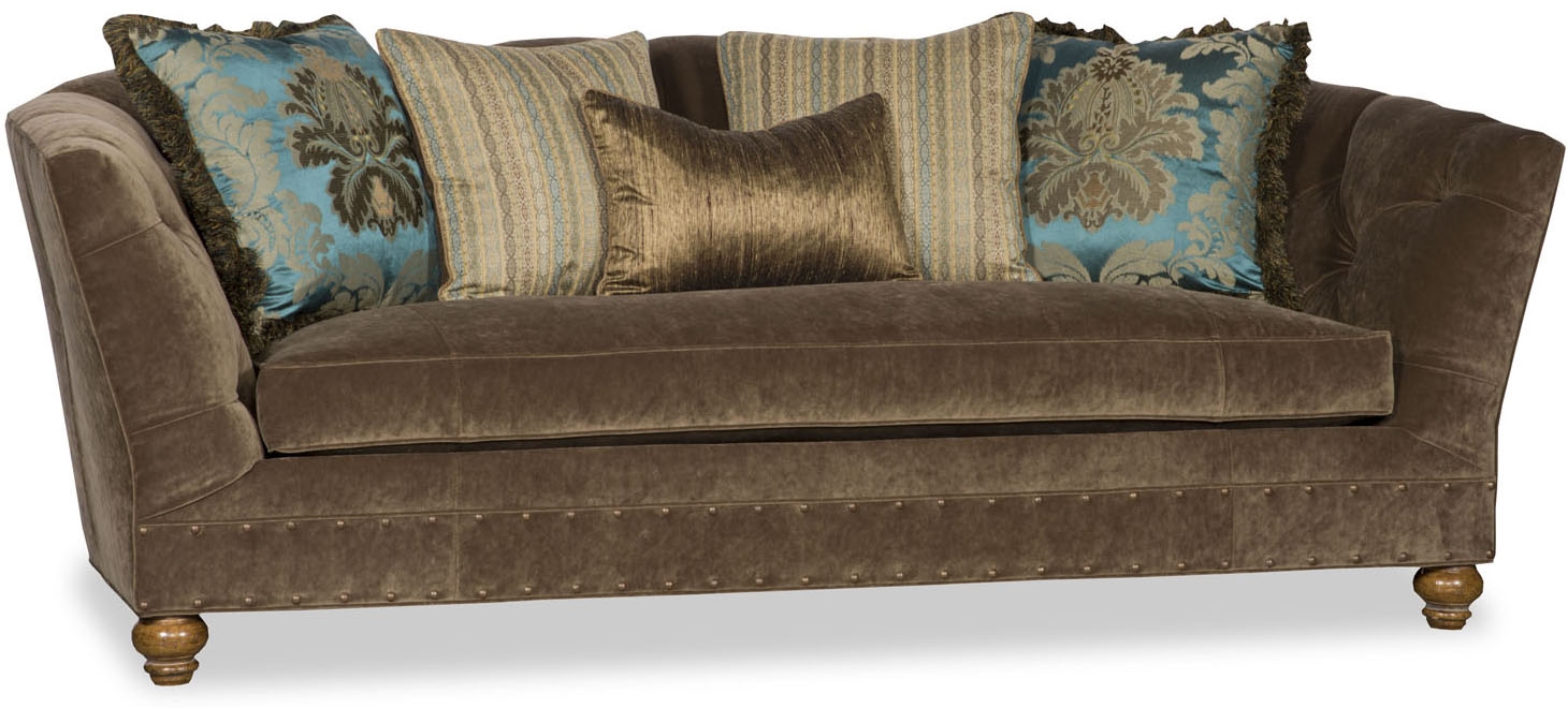 SOFA, COUCH & LOVESEAT Tufted Upholstered Curved Sofa