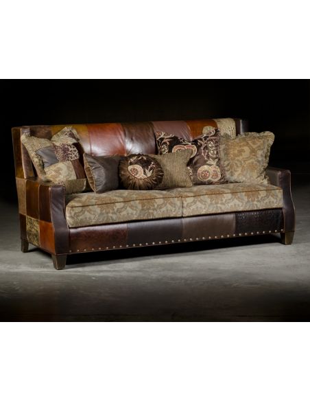 Patches Copper Couch, Luxury Leather Upholstered Furniture