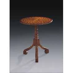 High Quality Furniture Round Lamp Table with brass pine cone finials