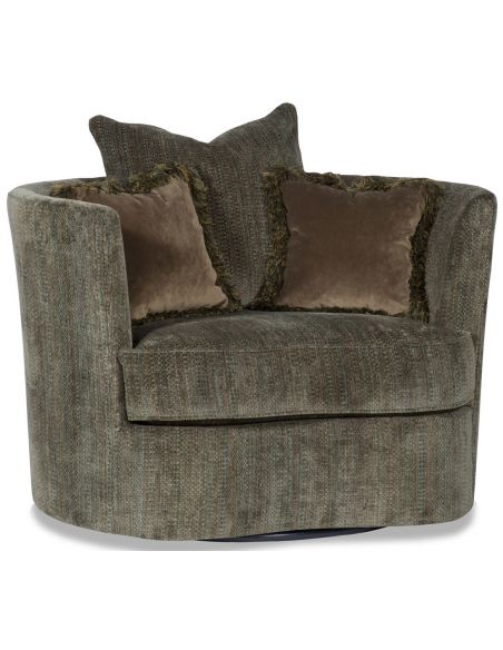 Comfy Round Swivel Accent Arm Chair