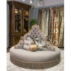 LUXURY BEDROOM FURNITURE Round sofa foyer or lobby seating.