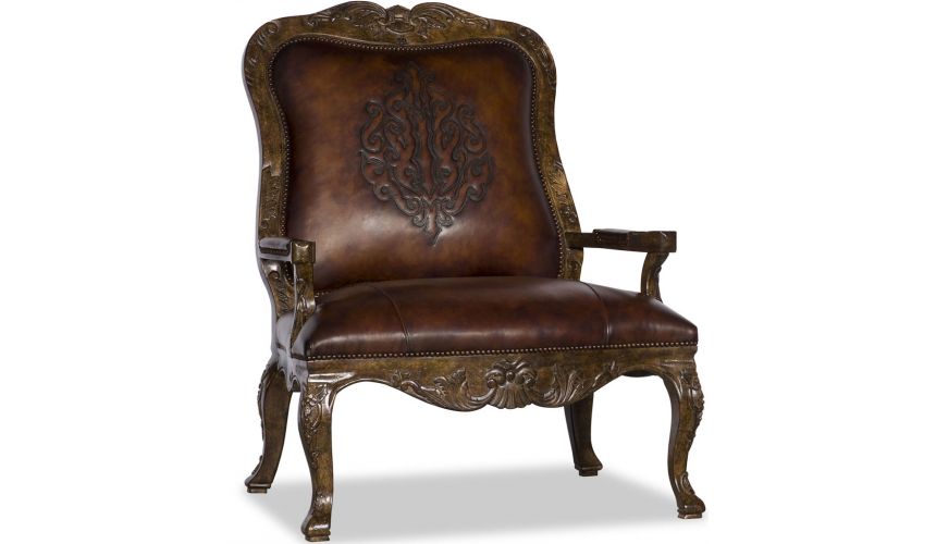 Luxury Leather & Upholstered Furniture Upholstered Carved Chair