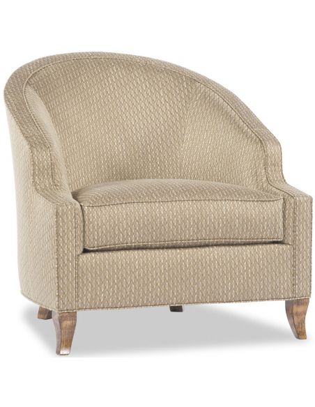 Tan Round Back Chair