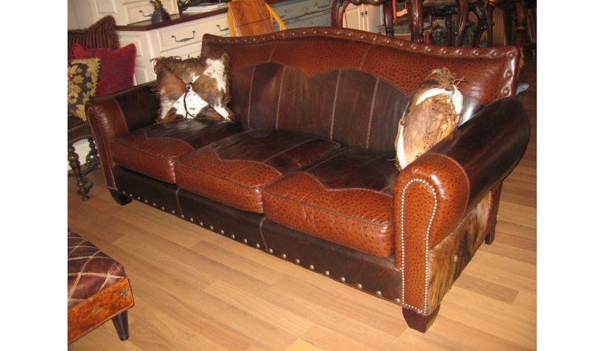 Luxury Furniture Duded Up Sofa Western, Leather Western Furniture