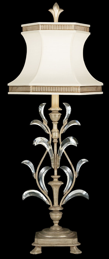 Lighting Table lamp in warm muted silver leaf finish