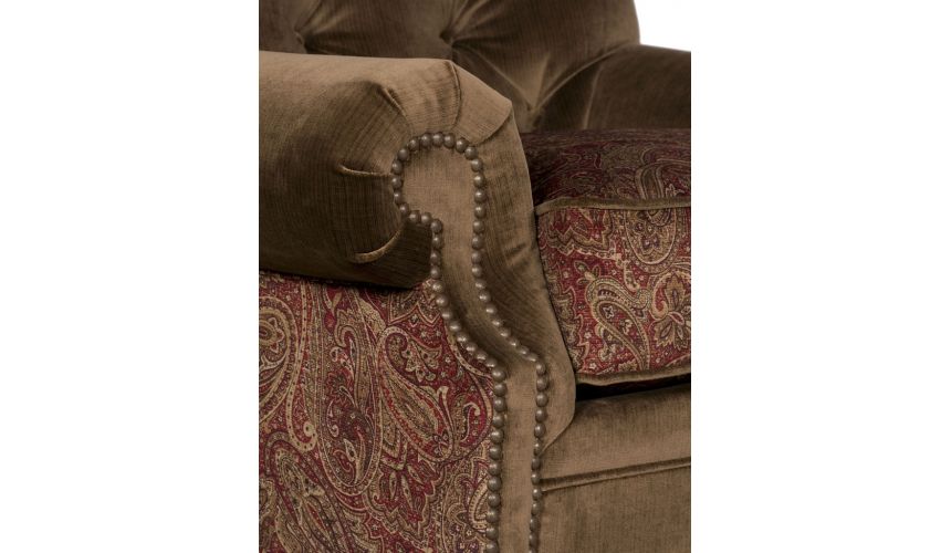 Luxury Leather & Upholstered Furniture Tufted Club Chair