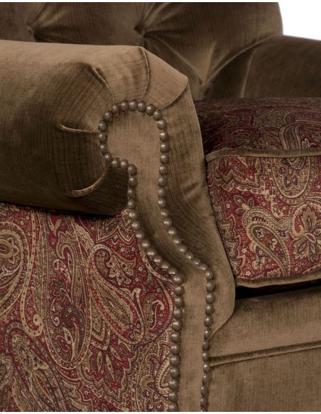Luxury Leather & Upholstered Furniture Tufted Club Chair