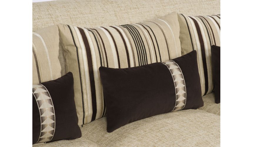 SOFA, COUCH & LOVESEAT Cream Sofa with Nailhead Trim