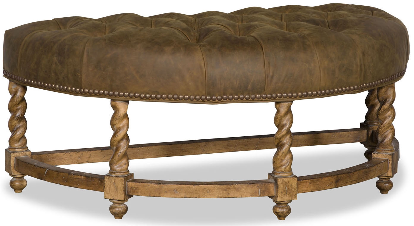 Luxury Leather & Upholstered Furniture Tufted Half-Round Bench