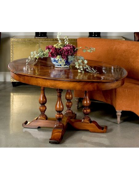 Dining Tables Walnut oval jupe table