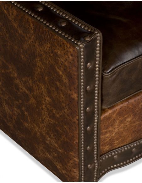 Luxury Leather & Upholstered Furniture Upholstered Nail Head Club Chair