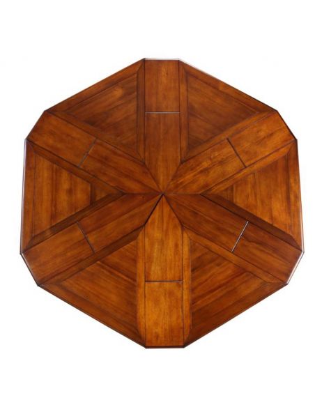 Dining Tables Hexagonal table with self storing leaves