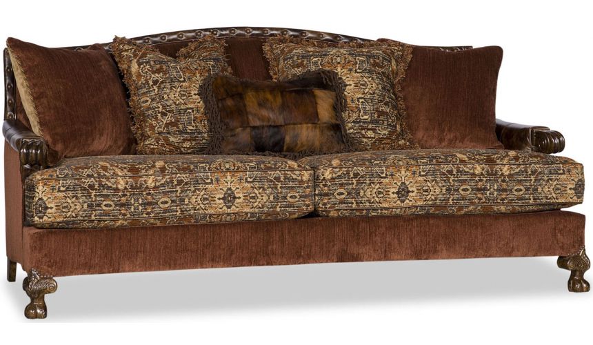 SOFA, COUCH & LOVESEAT Curved Upholstered Sofa