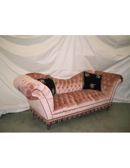 Pink Velvet Sofa-sofa, chair, leather, fabric