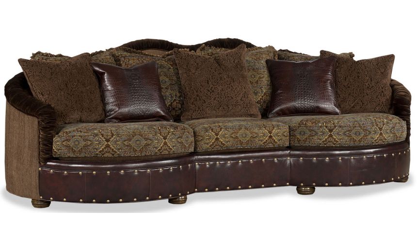 SOFA, COUCH & LOVESEAT Dark Brown Leather Sofa