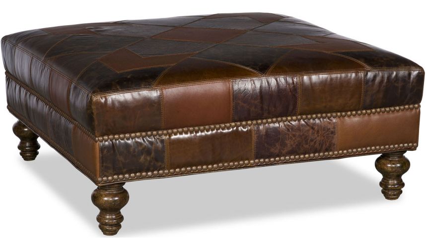 Luxury Leather & Upholstered Furniture Rectangular Ottoman Sofa