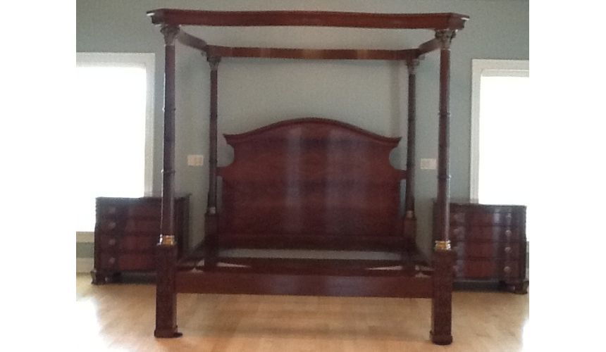 BEDS - Queen, King & California King Sizes Luxury Bedroom Furniture, Classic four post bed. 92004