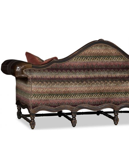 SOFA, COUCH & LOVESEAT Wooden Camelback Sofa