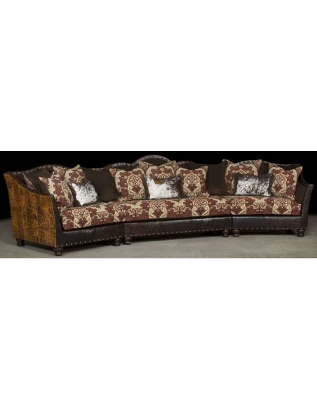 Two tone Brown leather sectional