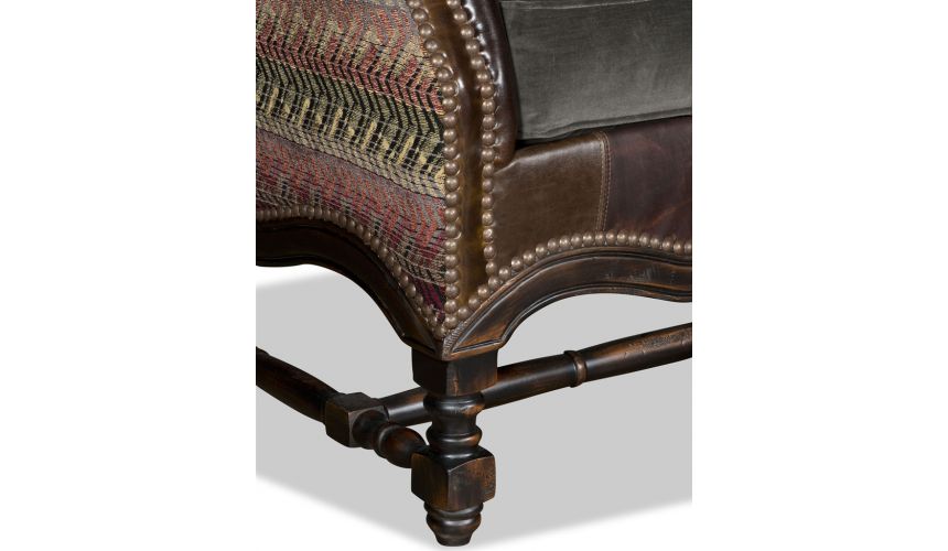 SOFA, COUCH & LOVESEAT Wooden Camelback Sofa