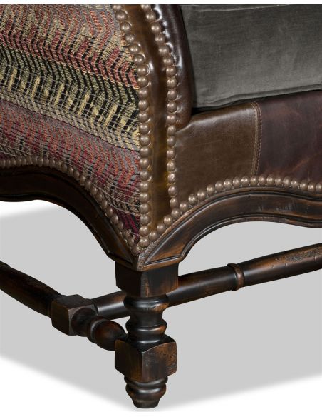 SOFA, COUCH & LOVESEAT Wooden Camelback Sofa