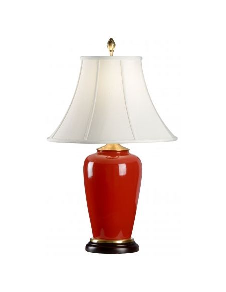 Bold Red Porcelain Lamp