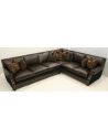 Brown Leather Left Arm Sofa