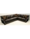 Brown Leather Left Arm Sofa