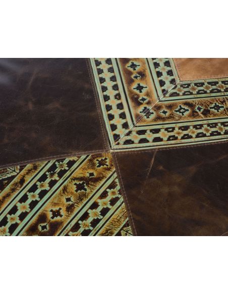 Luxury Leather & Upholstered Furniture Patchwork Leather Ottoman